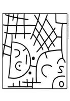 Vorschau - Mal- und Bastelvorlagen - Kunstidee "Paul Klee" Farben mischen - Blautöne - Seite 1