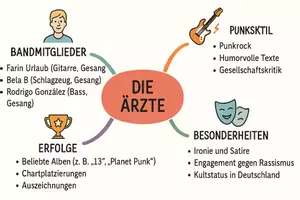Vorschau - Arbeitsblätter - Arbeitsblätter zum Thema "Die Musikband 'Die Ärzte'" (Lückentext, Hörverstehen) + Lösung & MP3 + Mindmap + Infografik - Seite 2