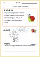 Aperçu - Feuilles d'exercices - je lis je colorie et je réponds - Page de couverture