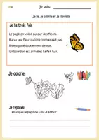 Aperçu - Feuilles d'exercices - je lis je colorie et je réponds - Page 2