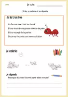 Aperçu - Feuilles d'exercices - je lis je colorie et je réponds - Page 3