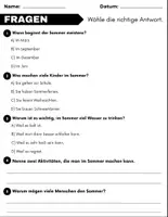 Vorschau - Spiele - Der Sommer: Leseverständnis und Wortsuchrätsel mit Lösungen - Seite 2