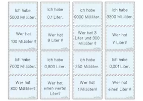 Vorschau - Spiele - Ich habe, wer hat? Lesespiel Hohlmaße Liter Milliliter - Seite 3