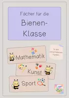Vorschau - Bildkarten - Fächer-Karten für deine Bienen-Klasse - Deckblatt