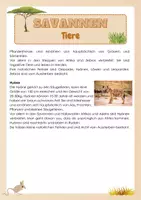 Vorschau - Arbeitsblätter - Savannen - Tiere - Seite 2