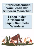 Vorschau - Arbeitsblätter - Leben in der Altsteinzeit – Jagen, Sammeln, Wandern - Deckblatt