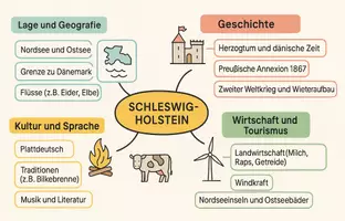 Vorschau - Arbeitsblätter - Arbeitsblatt "Schleswig-Holstein" + Onlineübung & MP3 + Mindmap + Infografik - Seite 3