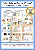 Vorschau - Anderer Materialtyp - Schriftliche Verfahren: Einführung in der 3. Klasse (Freebie) - Deckblatt