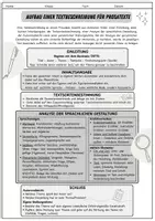 Vorschau - Arbeitsblätter - Prosa Textbeschreibung: Aufbau (sw + bunt) - Seite 1