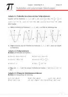 Vorschau - Stundenentwürfe - Nullstellen und polynomiale Gleichungen - Unterrichtsreihe Analysis Klasse 10 - Einheit 4 - Deckblatt