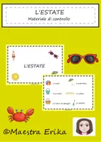 anteprima - Schede informative - "L'estate": Materiale per il controllo lessicale - Pagina di copertina
