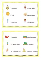 anteprima - Schede informative - "L'estate": Materiale per il controllo lessicale - Pagina 2
