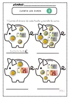 Vista previa - Tarjetas / Manipulativos - CUENTA CON EUROS - página 1