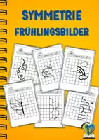 Vorschau - Arbeitsblätter - Spieglein, Spieglein – Frühlingshafte Symmetrie zum Nachzeichnen! - Deckblatt