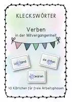 Vorschau - Fördermaterial/Inklusion - Kleckswörter Verben in der Mitvergangenheit - Deckblatt