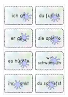Vorschau - Fördermaterial/Inklusion - Kleckswörter Verben in der Mitvergangenheit - Seite 1