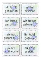 Vorschau - Aufgabenkarten - Kleckswörter Verben in der Vergangenheit - Seite 3