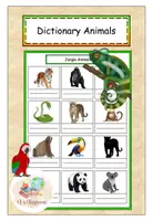 Vorschau - Arbeitsblätter - Dictionary Jungle Animals - Deckblatt