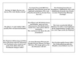 Vorschau - Fördermaterial/Inklusion - Karten zur Differenzierung im Sachrechnen - Deckblatt