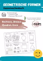 Vorschau - Arbeitsblätter - geometrische Formen, Hosentaschenbuch - Deckblatt