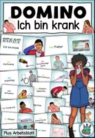 Vorschau - Spiele - Domino "Ich bin krank" DaZ / DaF / Deutsch - Deckblatt
