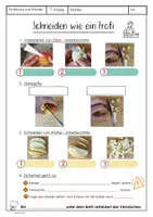 Vorschau - Arbeitsblätter - Richtig Schneiden / Würfel - Ernährung und Soziales - ES - Seite 1