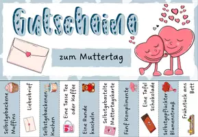 Vorschau - Mal- und Bastelvorlagen - Gutscheine zum Abreißen (nicht nur) zum Muttertag / Druck- und Malvorlage - Seite 2