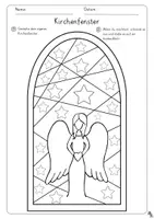 Vorschau - Mal- und Bastelvorlagen - Die Kirche - Kirchenfenster Malvorlagen und Tafelmaterial - Seite 3