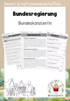 Vorschau - Arbeitsblätter - Bundesregierung: Der Bundeskanzler / Die Bundeskanzlerin - Deckblatt