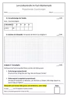 Vorschau - Test - Probe M Proportionale Zuordnungen - Seite 1