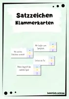 Vorschau - Aufgabenkarten - Satzzeichen Klammerkarten - Deckblatt