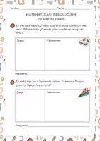 Vista previa - Hojas de trabajo - Resolució de problemes matemàtics - página 2