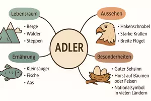 Vorschau - Arbeitsblätter - Arbeitsblatt zum Thema "Adler" + Onlineübung & MP3 + Mindmap + Infografik - Seite 2