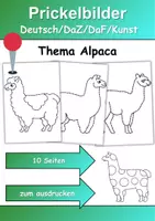 Vorschau - Mal- und Bastelvorlagen - Prickelbilder / Fensterbilder Thema Alpaka - Grundschule - Bastelvorlagen - Deckblatt