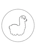 Vorschau - Mal- und Bastelvorlagen - runde Prickelbilder / Fensterbilder Thema Alpaka - Grundschule - Bastelvorlagen - Seite 3