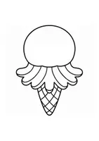 Vorschau - Mal- und Bastelvorlagen - Ausmalbilder Thema Eiscreme - Grundschule - Bastelvorlagen - Seite 1
