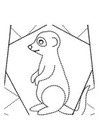Vorschau - Mal- und Bastelvorlagen - Prickelbilder / Fensterbilder Thema Erdmännchen - Grundschule - Bastelvorlagen - Seite 1