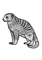 Vorschau - Mal- und Bastelvorlagen - Mandalas Thema Erdmännchen - Grundschule - Bastelvorlagen - Seite 3