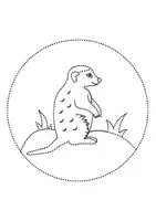 Vorschau - Mal- und Bastelvorlagen - runde Prickelbilder / Fensterbilder Thema Erdmännchen - Grundschule - Bastelvorlagen - Seite 2