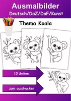 Vorschau - Mal- und Bastelvorlagen - Ausmalbilder & Mandalas PAKET Thema Koalabären - Grundschule - Bastelvorlagen - Seite 1