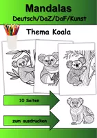 Vorschau - Mal- und Bastelvorlagen - Mandalas Thema Koalabären - Grundschule - Bastelvorlagen - Deckblatt