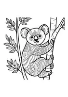 Vorschau - Mal- und Bastelvorlagen - Mandalas Thema Koalabären - Grundschule - Bastelvorlagen - Seite 1