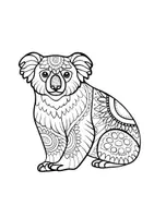 Vorschau - Mal- und Bastelvorlagen - Mandalas Thema Koalabären - Grundschule - Bastelvorlagen - Seite 2