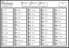 Vorschau - Arbeitsblätter - 2. Klasse: Blitzlesen_Lernwörter vom Deutsch-Sprach-Lese-Buch 2 (öbv) - Seite 3