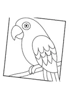 Vorschau - Mal- und Bastelvorlagen - Prickelbilder / Fensterbilder Thema Papageien - Grundschule - Bastelvorlagen - Seite 3