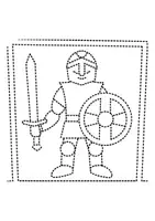 Vorschau - Mal- und Bastelvorlagen - Prickelbilder / Fensterbilder Thema Ritter - Grundschule - Bastelvorlagen - Seite 1