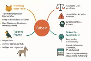 Vorschau - Arbeitsblätter - Arbeitsblätter zum Thema "Was ist eine Fabel?" + Lösung & MP3 + Mindmap + Infografik - Seite 2