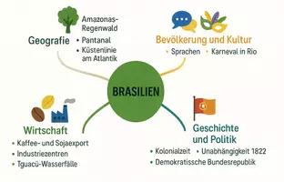 Vorschau - Arbeitsblätter - Arbeitsblätter zum Thema "Brasilien" + Lösung & MP3 + Mindmap + Infografiken - Seite 2