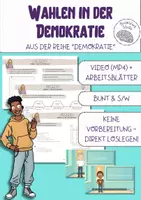 Vorschau - Arbeitsblätter - Wahlen in der Demokratie #demokratiestärken - Deckblatt
