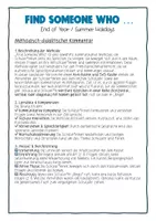 Vorschau - Arbeitsblätter - Find someone who Summer + End of Year Englisch 5-10 - Seite 1